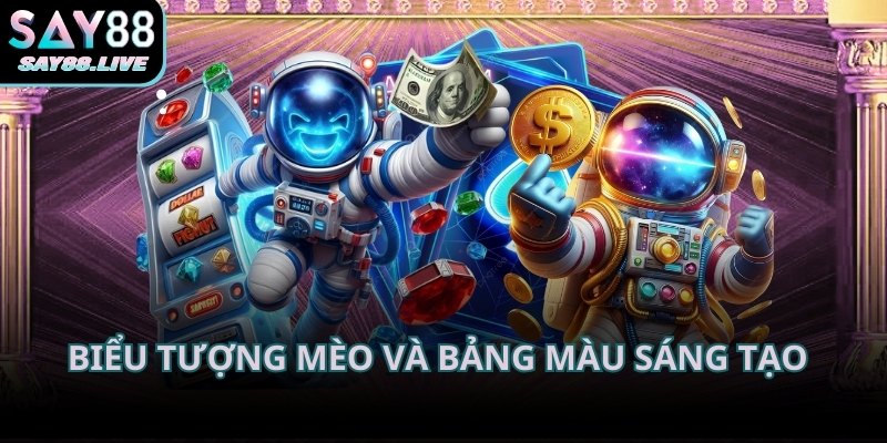 Biểu tượng mèo và bảng màu sáng tạo cảm giác thân thiện ngay từ vòng quay đầu